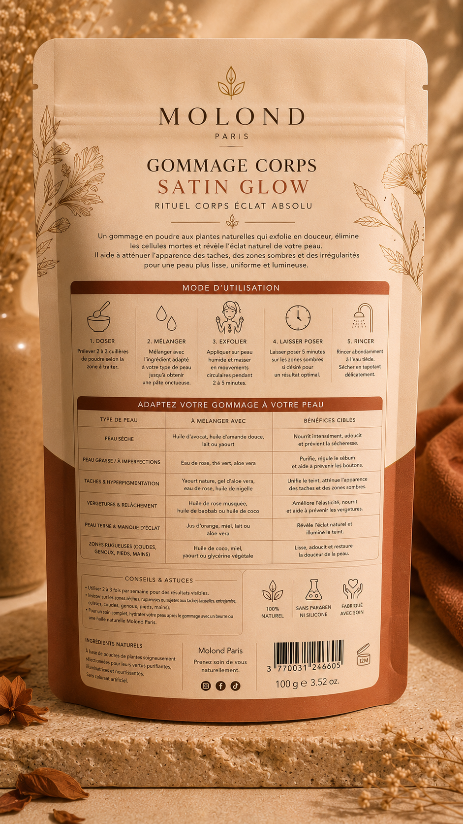 Gommage Corps en Poudre – Satin Glow
